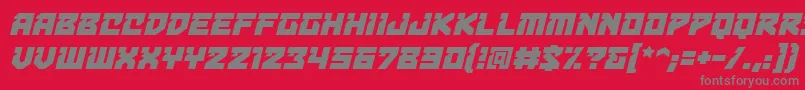 BulletproofdecobbItal Font – Gray Fonts on Red Background