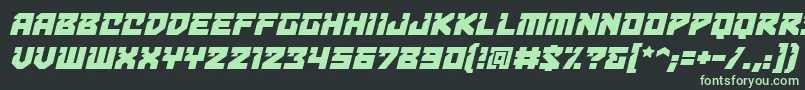 BulletproofdecobbItal Font – Green Fonts on Black Background