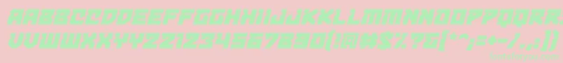 BulletproofdecobbItal Font – Green Fonts on Pink Background