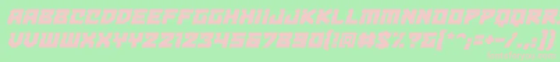 BulletproofdecobbItal Font – Pink Fonts on Green Background