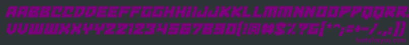 BulletproofdecobbItal Font – Purple Fonts on Black Background