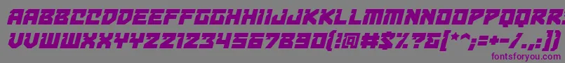 BulletproofdecobbItal Font – Purple Fonts on Gray Background