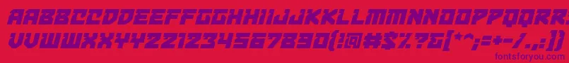 BulletproofdecobbItal Font – Purple Fonts on Red Background