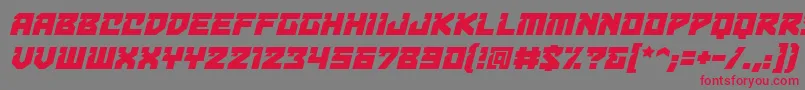 BulletproofdecobbItal Font – Red Fonts on Gray Background