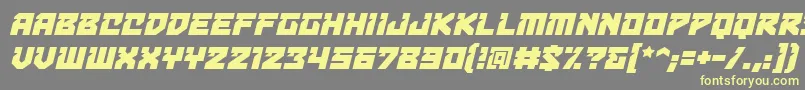 BulletproofdecobbItal Font – Yellow Fonts on Gray Background