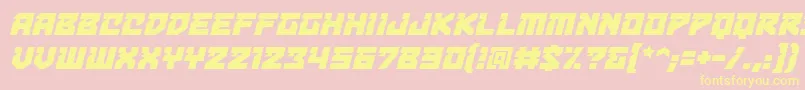 BulletproofdecobbItal Font – Yellow Fonts on Pink Background