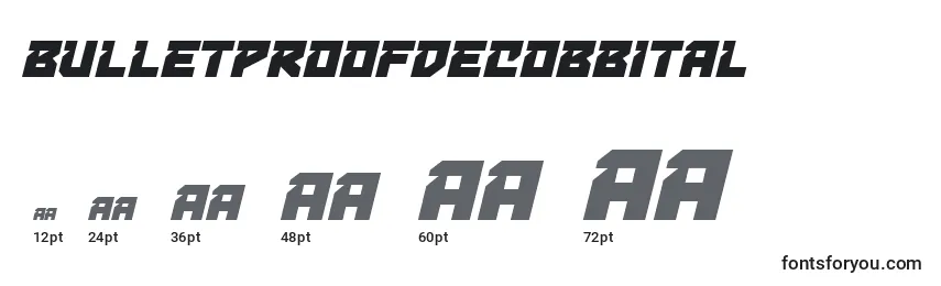BulletproofdecobbItal Font Sizes