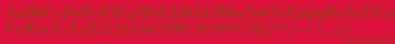 BorjomicItalic Font – Brown Fonts on Red Background