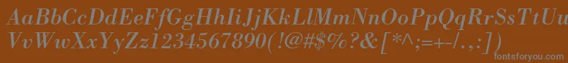 Подробнее о шрифте BorjomicItalic Шрифт BorjomicItalic – серые шрифты на коричневом фоне