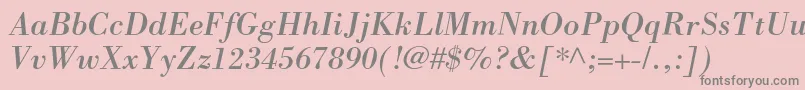 フォントBorjomicItalic – ピンクの背景に灰色の文字