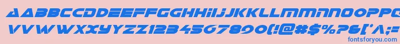 フォントGalantcondital – ピンクの背景に青い文字