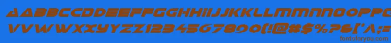 Galantcondital Font – Brown Fonts on Blue Background
