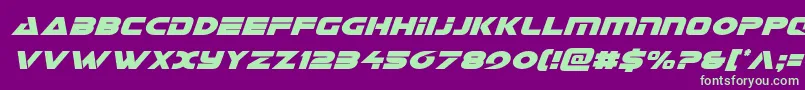 フォントGalantcondital – 紫の背景に緑のフォント