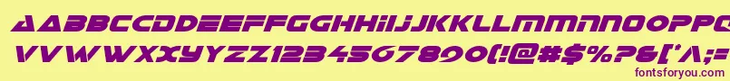 Galantcondital-fontti – violetit fontit keltaisella taustalla
