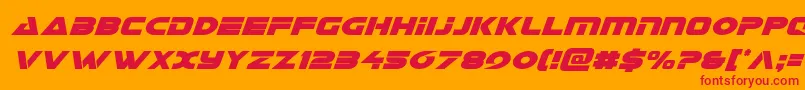 Galantcondital-Schriftart – Rote Schriften auf orangefarbenem Hintergrund