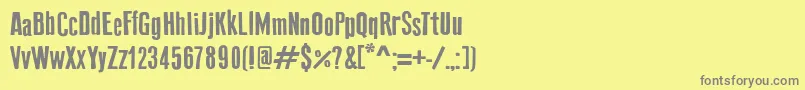 OldPressOriginal Font – Gray Fonts on Yellow Background