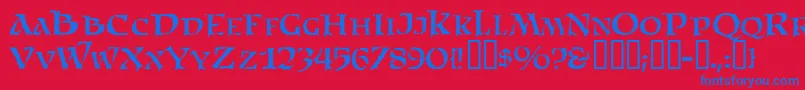 SatansMinions Font – Blue Fonts on Red Background