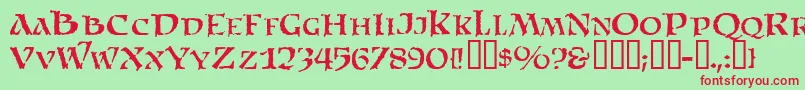 SatansMinions Font – Red Fonts on Green Background