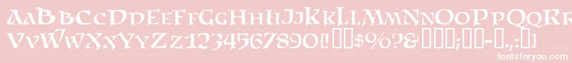 SatansMinions-Schriftart – Weiße Schriften auf rosa Hintergrund