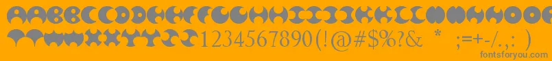 HappyRoxy Font – Gray Fonts on Orange Background