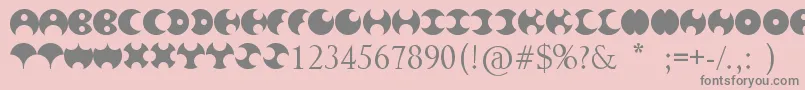 HappyRoxy Font – Gray Fonts on Pink Background