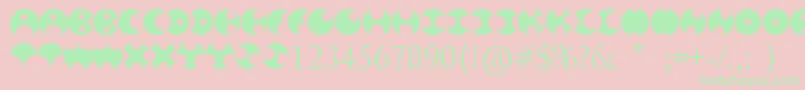 HappyRoxy Font – Green Fonts on Pink Background