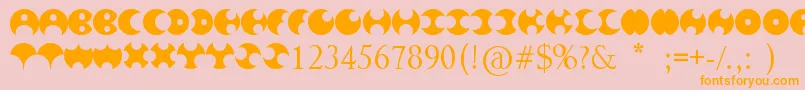 HappyRoxy Font – Orange Fonts on Pink Background