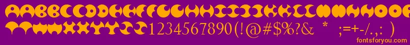 HappyRoxy Font – Orange Fonts on Purple Background