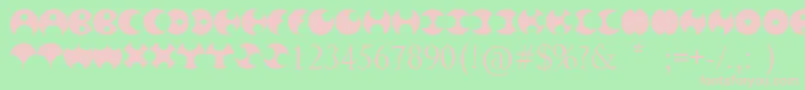 HappyRoxy Font – Pink Fonts on Green Background