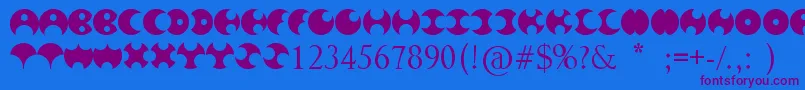 HappyRoxy Font – Purple Fonts on Blue Background