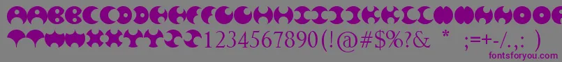 HappyRoxy-Schriftart – Violette Schriften auf grauem Hintergrund
