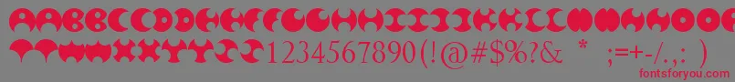 HappyRoxy Font – Red Fonts on Gray Background
