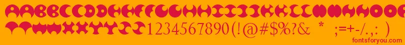 HappyRoxy Font – Red Fonts on Orange Background