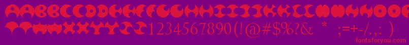 HappyRoxy Font – Red Fonts on Purple Background