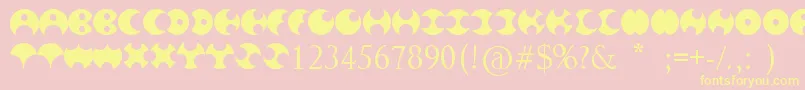 HappyRoxy Font – Yellow Fonts on Pink Background