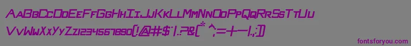 Шрифт NhlSabres – фиолетовые шрифты на сером фоне