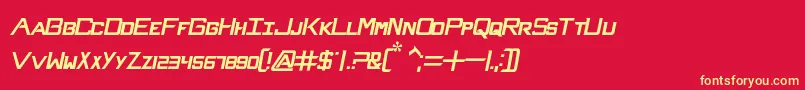 フォントNhlSabres – 黄色の文字、赤い背景
