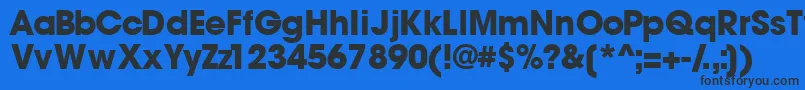 Trendexblackssk Font – Black Fonts on Blue Background