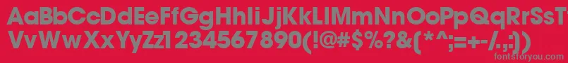 Trendexblackssk Font – Gray Fonts on Red Background