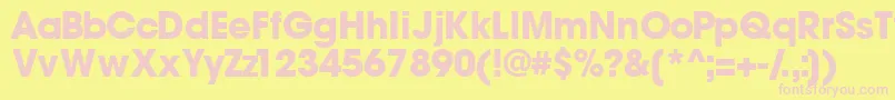 Trendexblackssk Font – Pink Fonts on Yellow Background
