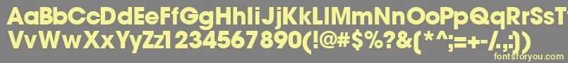 Trendexblackssk Font – Yellow Fonts on Gray Background