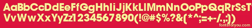 Trendexblackssk Font – Yellow Fonts on Red Background