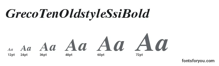 GrecoTenOldstyleSsiBold Font Sizes
