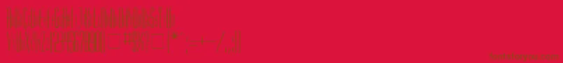 Madrid Font – Brown Fonts on Red Background