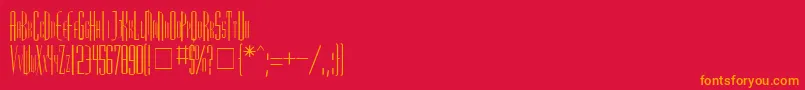 Madrid-Schriftart – Orangefarbene Schriften auf rotem Hintergrund