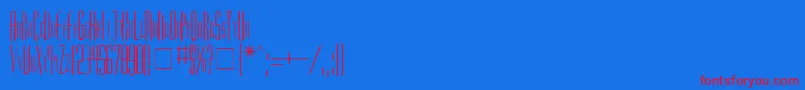 Madrid Font – Red Fonts on Blue Background