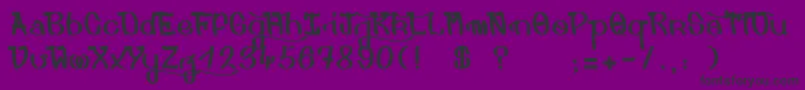 Djahbeat Font – Black Fonts on Purple Background