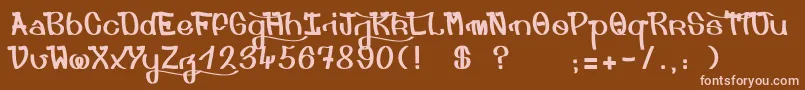 Djahbeat Font – Pink Fonts on Brown Background
