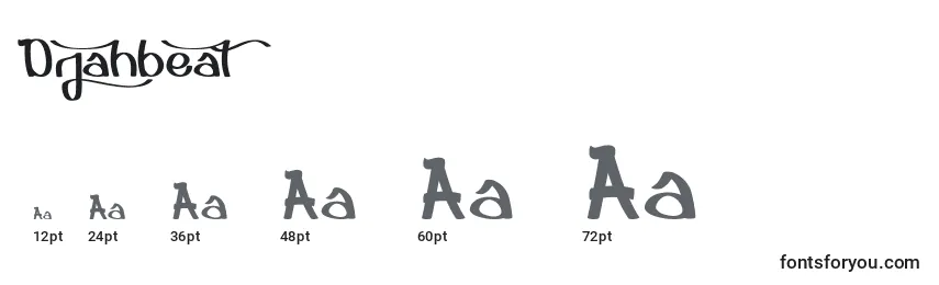 Djahbeat Font Sizes