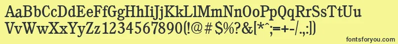 CalgaryserialRegular Font – Black Fonts on Yellow Background